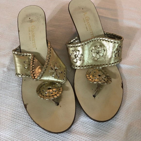 A.Giannetti gold wedges - Picture 1 of 6